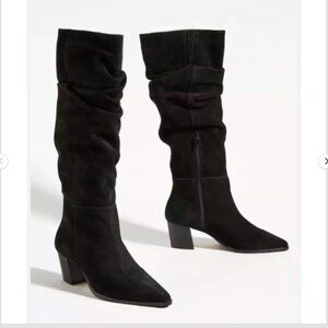 Bernardo Women’s Fallyn Suede Slouch Boot Black Size 8.5 New Anthropologie $248